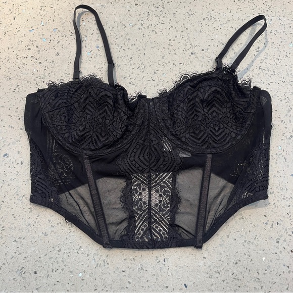 Garage Black Corset Top Medium - Picture 1 of 3